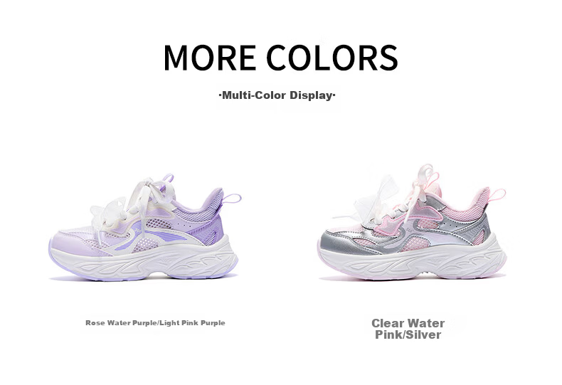 361° Kids Sports Shoes 2026 Summer Girls Lightweight Breathable Casual Dad Sneakers Pink Size 37 34