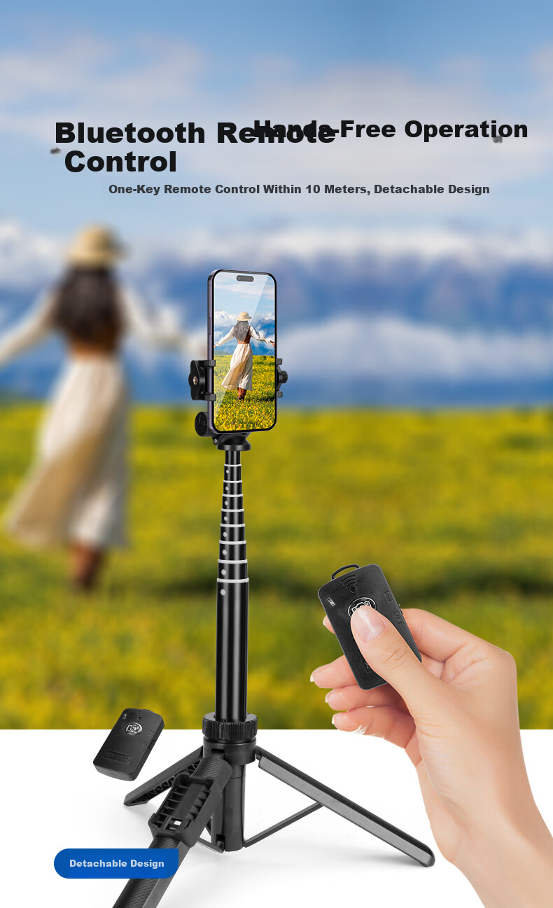 YUNTENG Mini Extension Rod Tripod for DJI Pocket 4/3 Stand Desktop Pocket Feiyu Action Camera Handheld Mobile Remote Control Selfie Stick Tripod 9