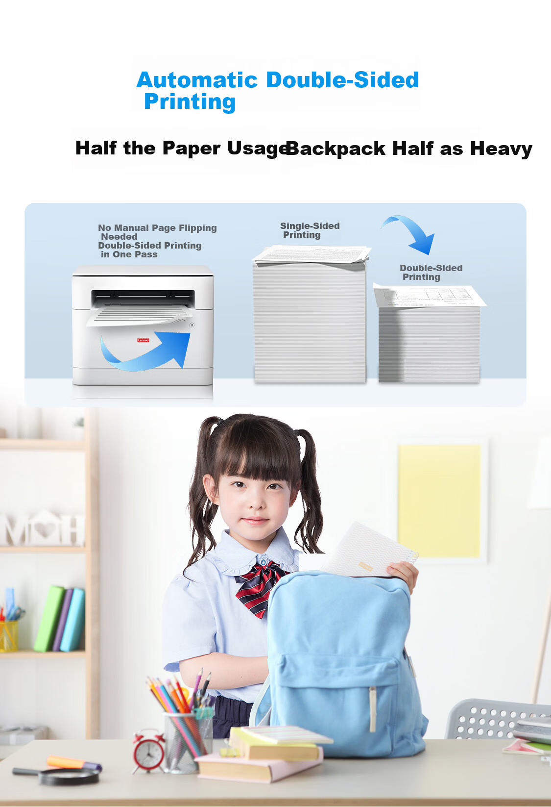 Lenovo M1688DW Pro High-Yield Laser Printer Wireless Duplex Printing for Home and Student Use 3