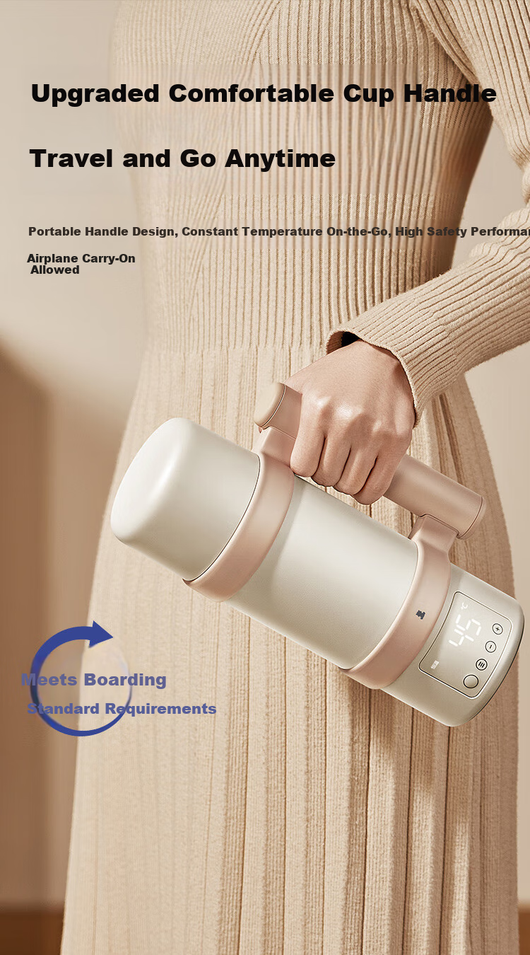 Little White Bear Portable Thermostatic Kettle Baby Insulated Children's Water Cup Milk Preparation Electric Heating Cup Boilable 5082B 31