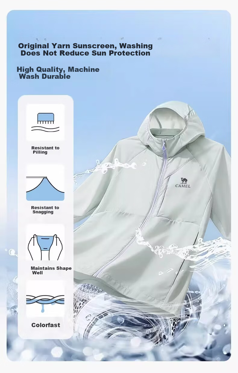 CAMEL Outdoor Original Yarn Sunscreen Jacket Women 26 Spring Summer New High Breathability Water-Repellent Durable Lightweight Coat Unisex 9001 8