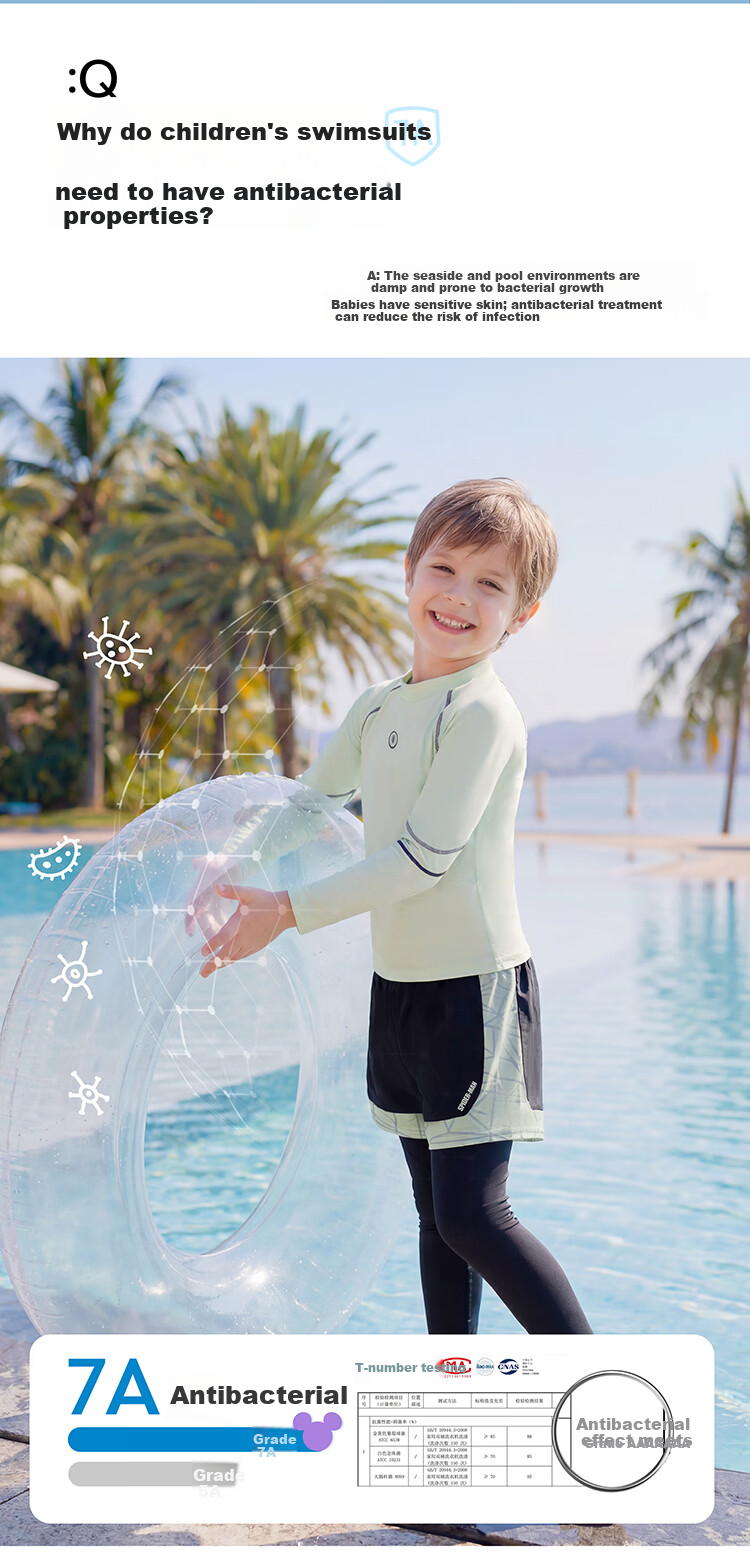 Disney Kids Boys Long Sleeve Long Pants Summer Sun Protection Two-Piece Swimsuit D36650S2E Spiderman 150 2