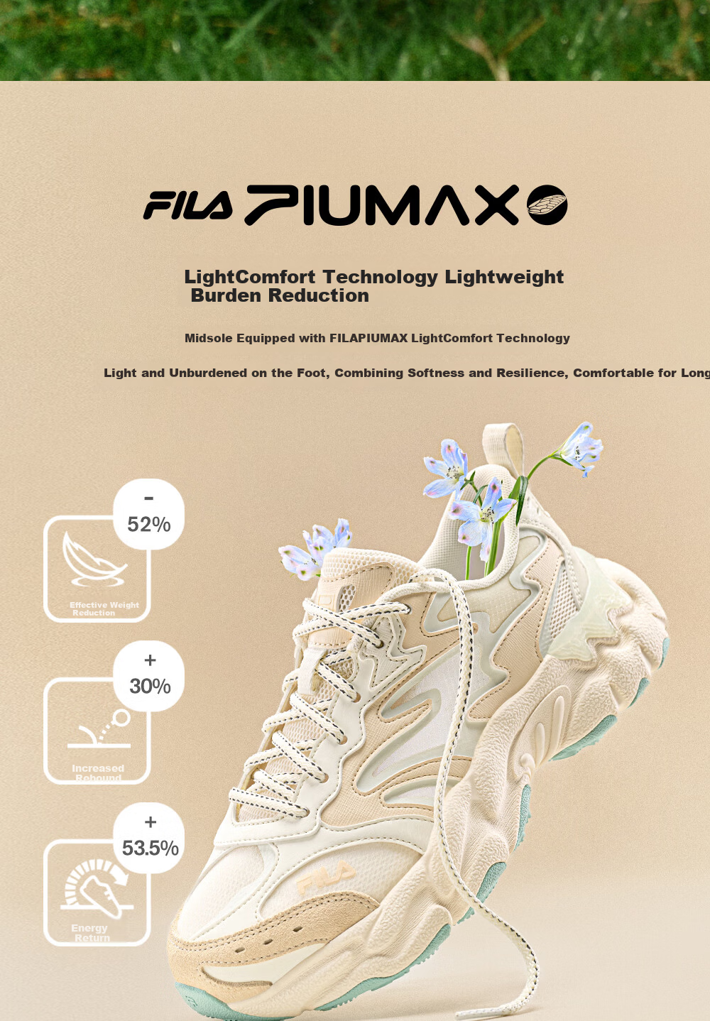 FILA Fern 3rd Generation Women's Breathable Dad Sneakers 2026 Summer New Casual Sports Shoes 9
