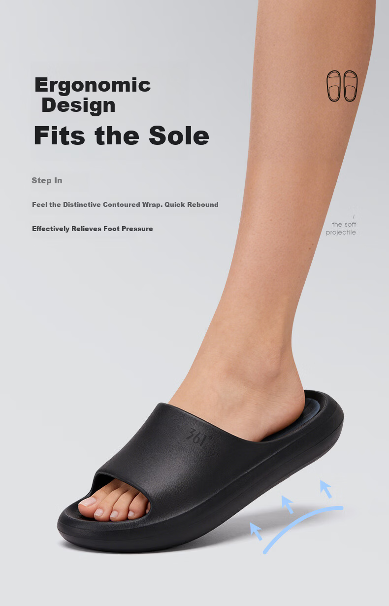 361° Xingyue Thick-Soled Men's Arch Support Sandals Breathable Summer Beach Slippers 2026 New Model 9