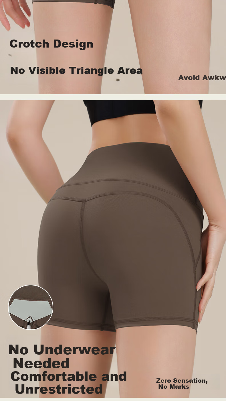 Free Style Women's 3/4 Yoga Pants Summer High-Waist Butt-Lifting Sports Shorts Pilates Training Running Fitness Cycling Pants 5