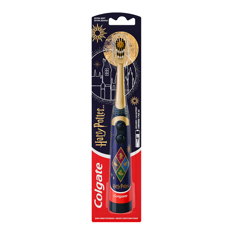 Colgate Harry Potter Kids Electric Toothbrush for Ages 3-12 Birthday Gift Children's Gift - Four Houses 520 Family Pack