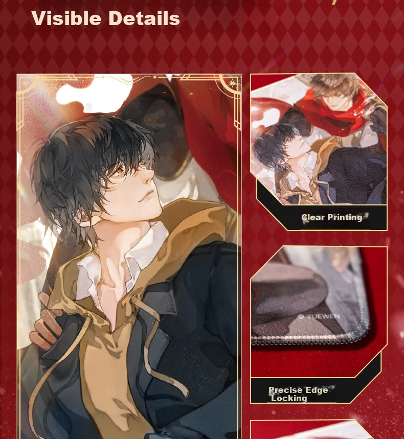 Deli The King's Avatar Collaboration Mouse Pad Officially Licensed IP Peripheral Office Study Cartoon Anime Mouse Pad Mirror Twins QZ451 13