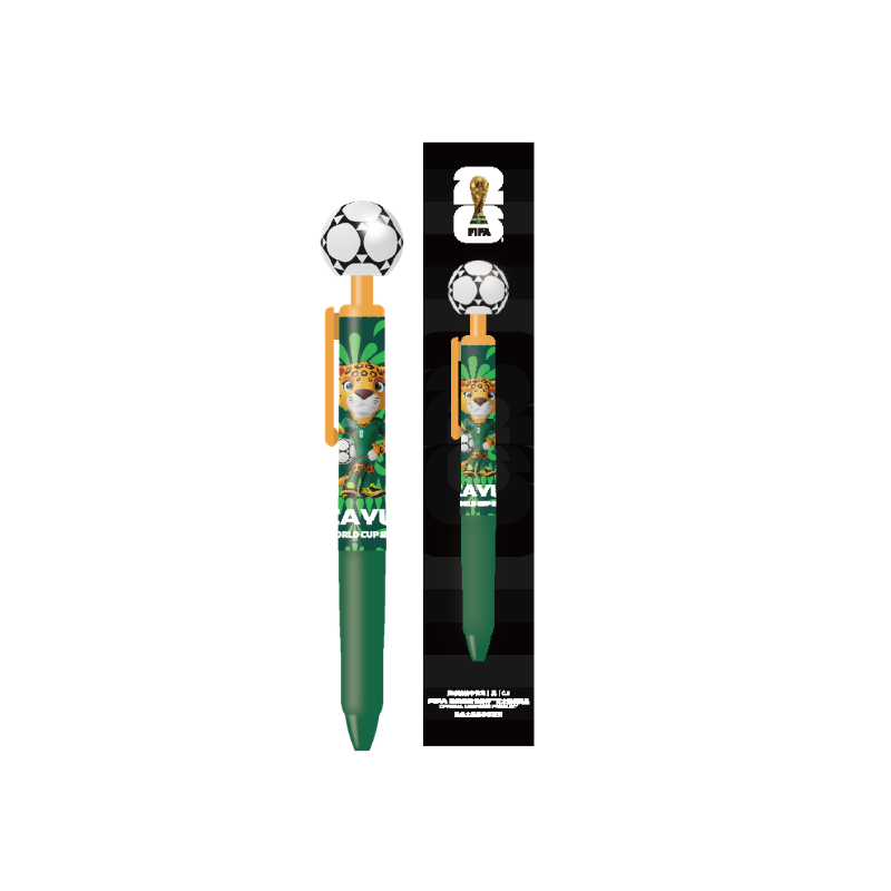 M&G Click 0.5mm Gel Pen Signature Pen High-Value Student Black Pen Exam Water Pen World Cup Football Rotating Green Appearance AGPUB107D