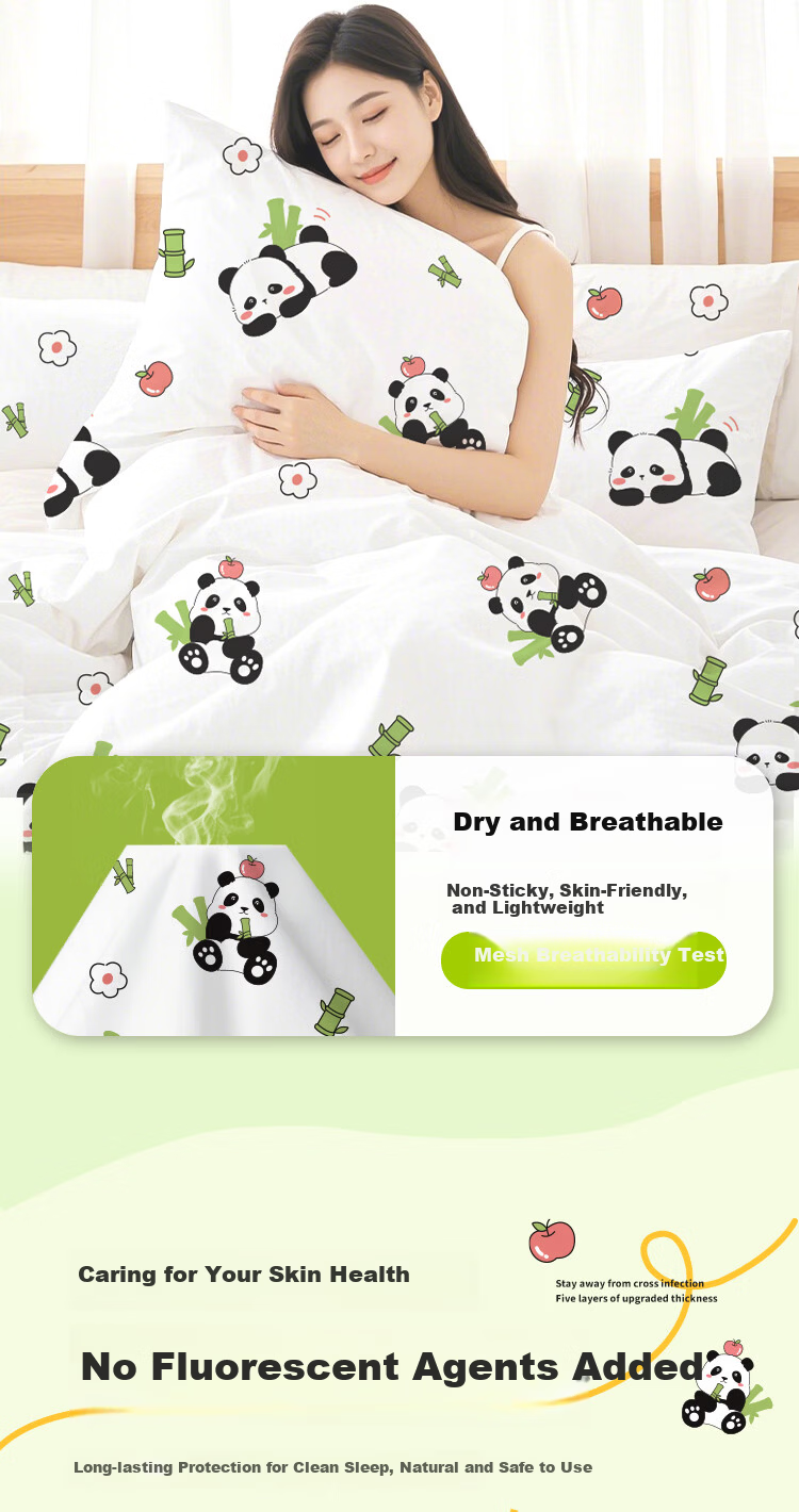 Deanqi Disposable 4-Piece Bedding Set 3-Piece Pillowcase Hotel Travel Duvet Cover Bed Sheet Individually Packaged 5