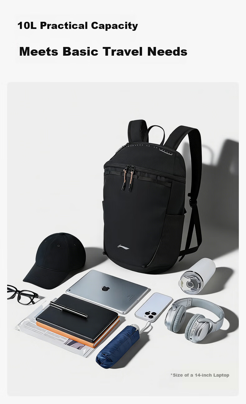 LI-NING Backpack Hiking Mountaineering Sports Outdoor Cycling Portable Commuter Unisex College Student School Travel Bag 6