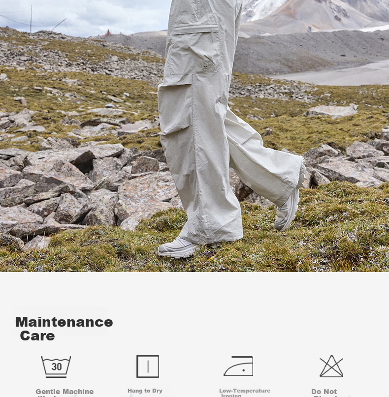 BEIN SPACE Four-Season Multi-Pocket Unisex Loose Durable Water-Repellent Outdoor Workwear Hiking Pants J002 Pine Scale Brown XS 18