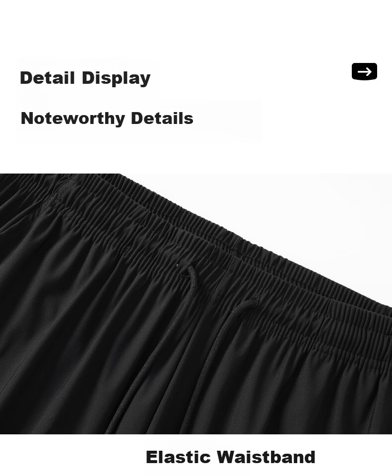 Huili Men's Pants, Summer Ice Silk Quick-Dry Casual Trousers, Running Sports Pants, Straight-Leg Long Pants, Men's Training Pants 17