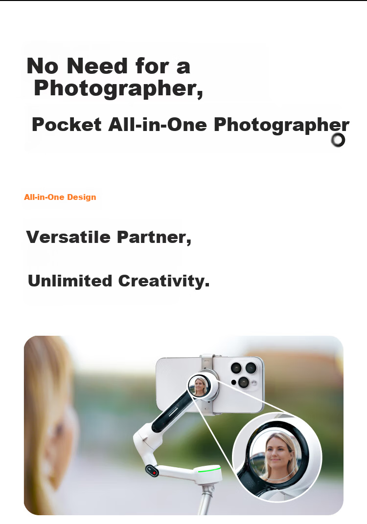 Insta360 Flow 2 Pro Smartphone Gimbal Handheld Stabilizer AI Tracking 3-Axis Selfie Stick Anti-Shake Vlog Tripod (Dynamic White AI Tracking Module Gift Box) 16