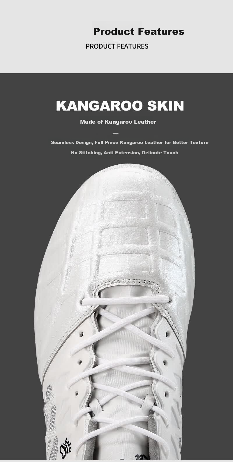 ATHLETA Kangaroo Leather Soccer Shoes MG Short Stud Artificial Grass Mid-High-End Competition Training Men's Cleats 16