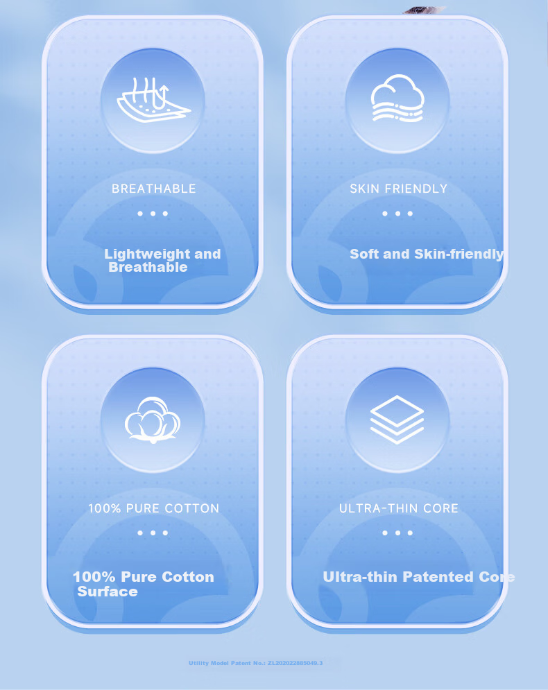 Ruipier Sanitary Pads Disinfection Grade Organic Pure Cotton Ultra-thin Breathable Day Use 240mm 8pcs*5 Packs JD Self-operated 2