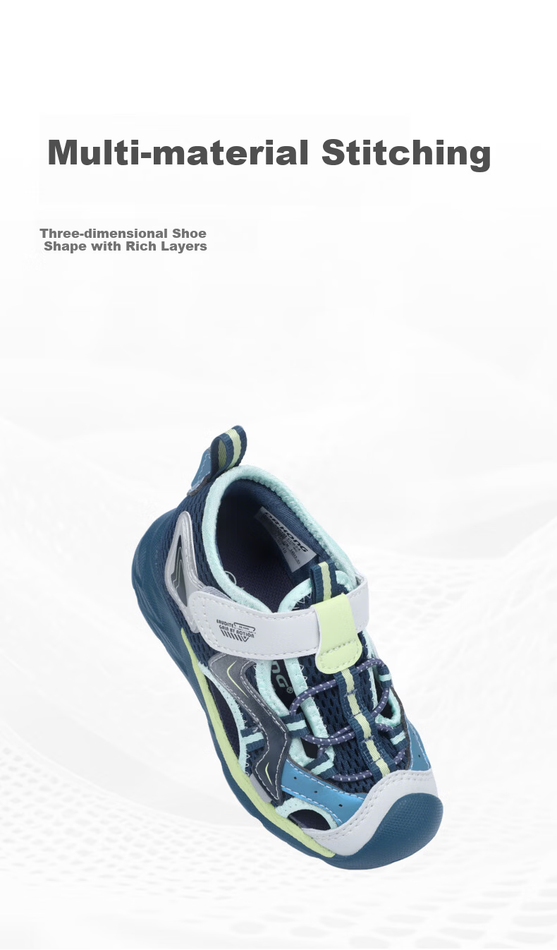 DR·KONG Jiang Doctor Toddler Walking Shoes Summer Boys Casual Breathable Closed-Toe Sandals Blue/Green Size 24 3