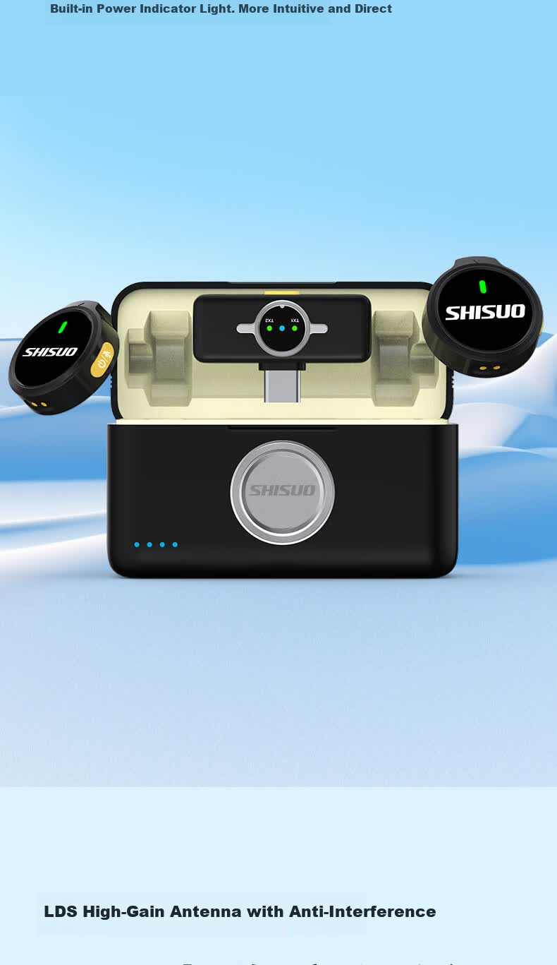 SHISUO A6 Wireless Lavalier Microphone for Live Streaming, Mobile, Computer, Camera, Recording, Outdoor Interview, Noise Reduction, TikTok Karaoke, Short Video Equipment, Multiple Versions Available 8