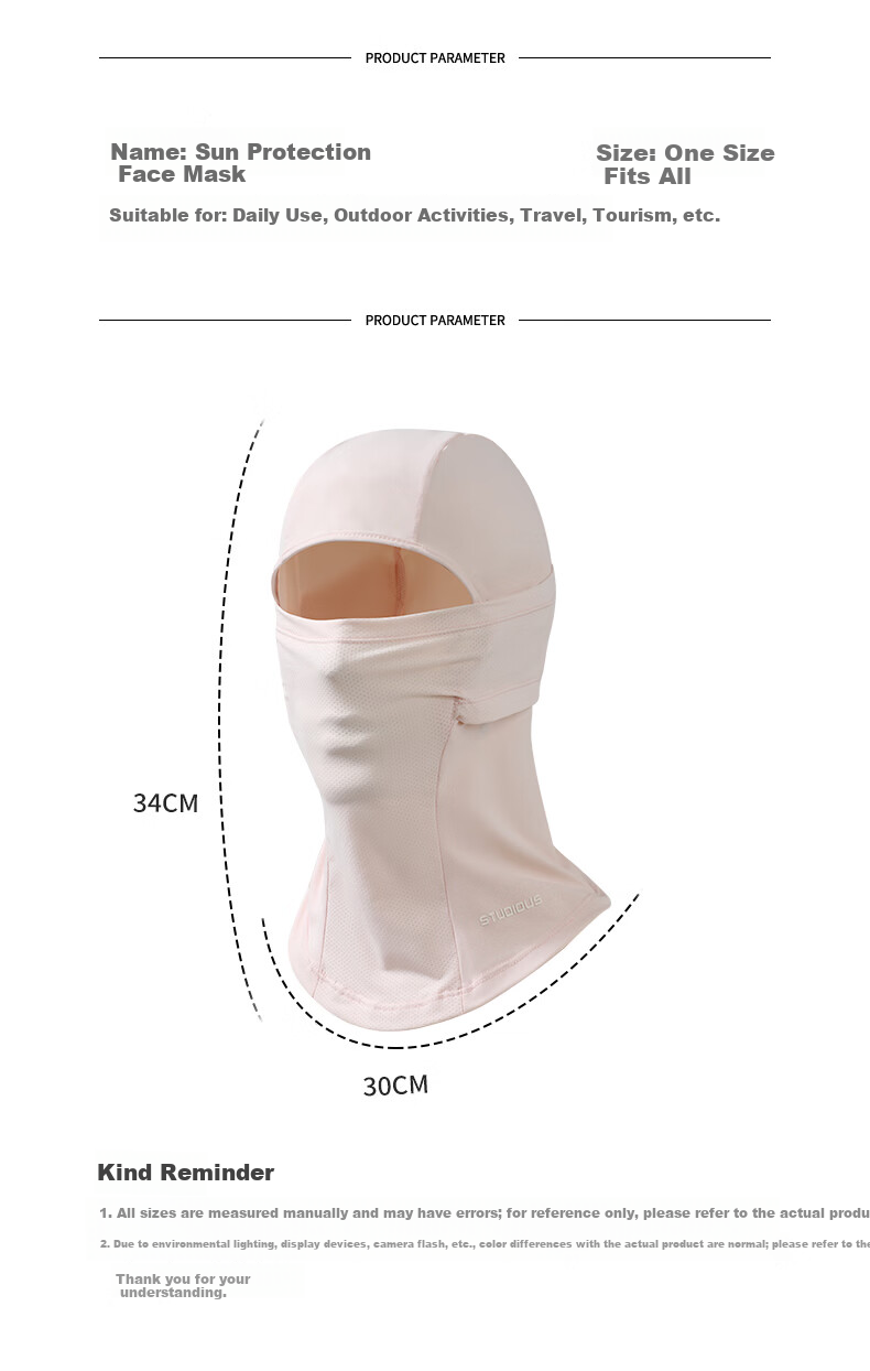 Nanjiren Sun Protection Balaclava Face Mask for Men, Summer Outdoor Cycling Face Covering, Integrated Hat with Face And Neck Protection for Women, Gray 6