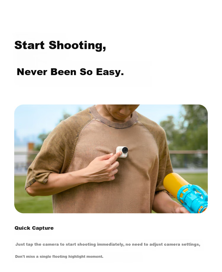 Insta360 GO Ultra Flagship Pocket Thumb Camera 4K Sports Camera Vlog Cycling Running Family Standard Edition Starry Black 26