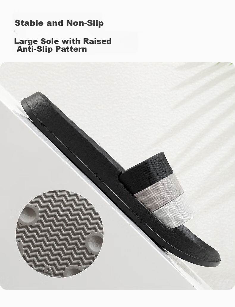 Ganmai Men's Summer Indoor Bathroom Non-Slip EVA Slippers Grey Size 43-44 5