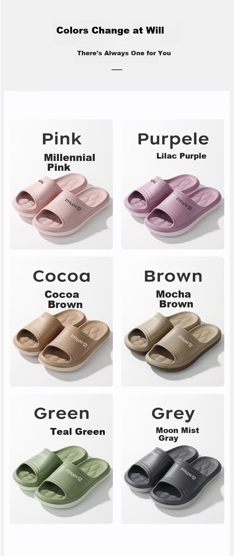 Paul Frank Cushioned Thick Sole Slippers Non-Odor Indoor Bathroom Men's and Women's Casual Sandals Cocoa Brown Size 36-37 Model 6632 10