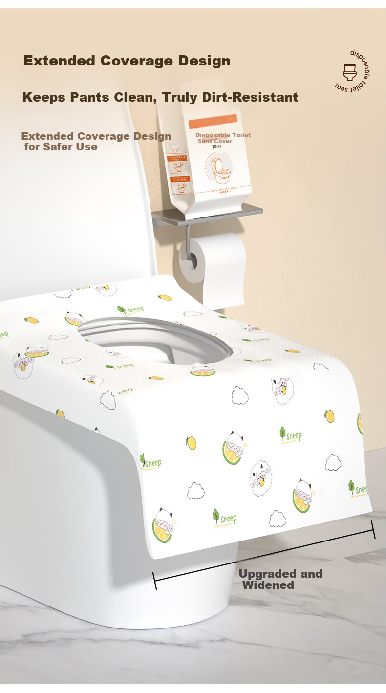 MUJI Disposable Toilet Seat Covers Travel Adhesive Waterproof Printed Toilet Seat Covers 30 Pieces 2