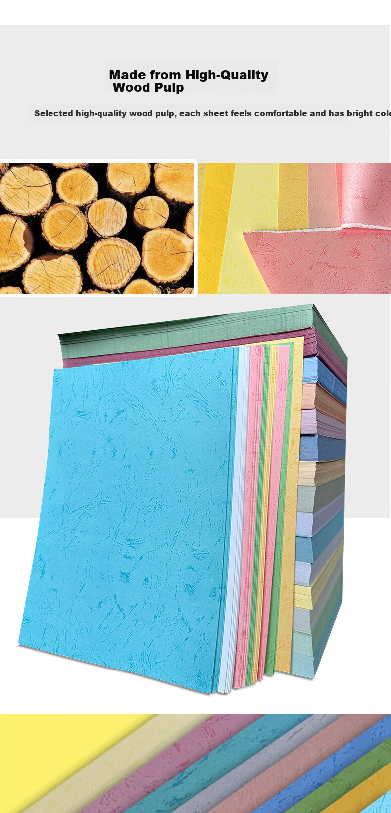 Doton 180g A3+++ Flat Leather Texture Paper 297*480mm Silver Gray 100 Sheets Glue Binding Machine Faux Leather Texture Paper Document Contract Cover Cloud Paper 7