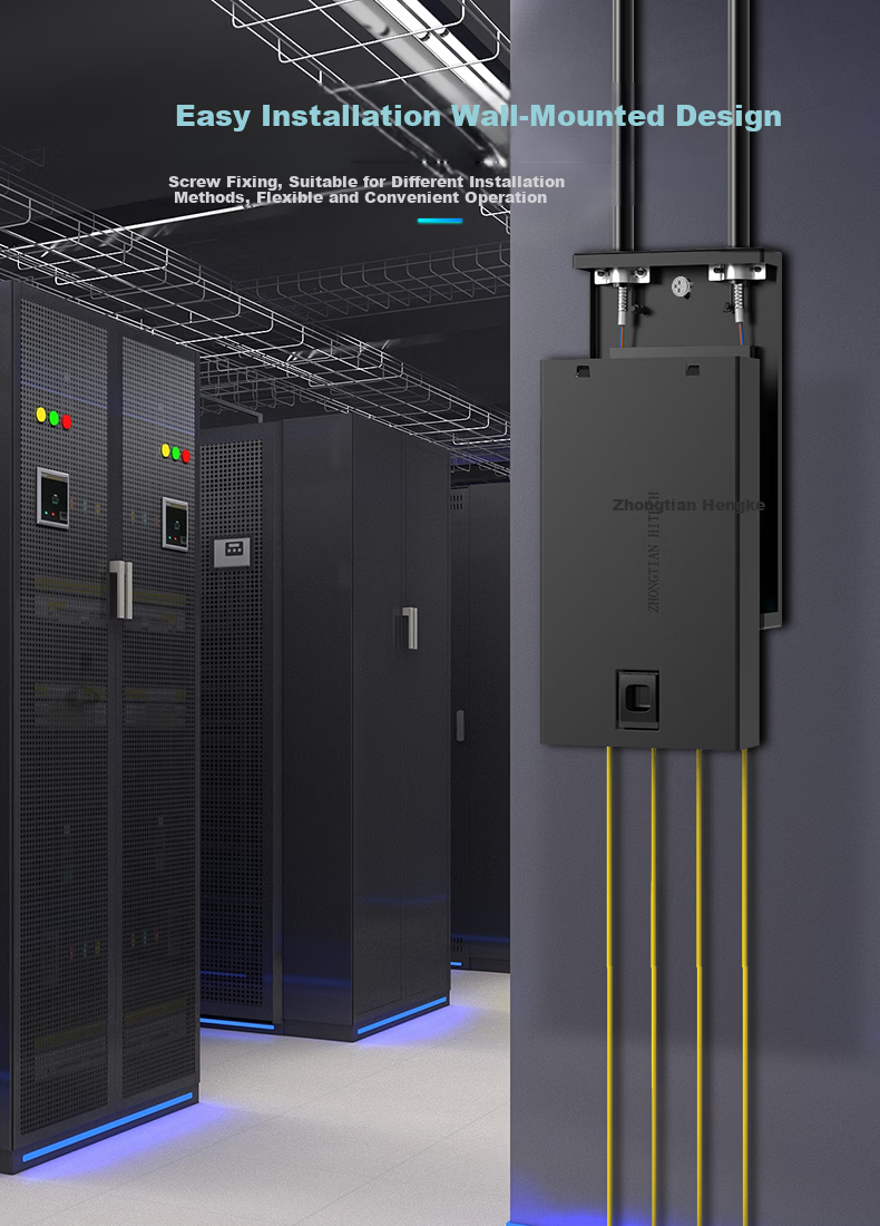 ZHONG TIAN HITECH Fiber Optic Terminal Box 8 Ports 8 Cores Single-mode Fully Equipped SC Interface Pigtail Cable Splice Box Universal Fiber Optic Splice Tray Distribution Frame ZT-ZDH-810S 5