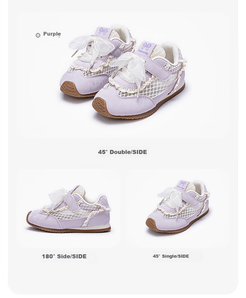 Fulomi Girls' Sports Shoes Summer New Mesh Breathable Casual Shoes Soft Sole Lightweight German Training Shoes Light Blue Size 27 13