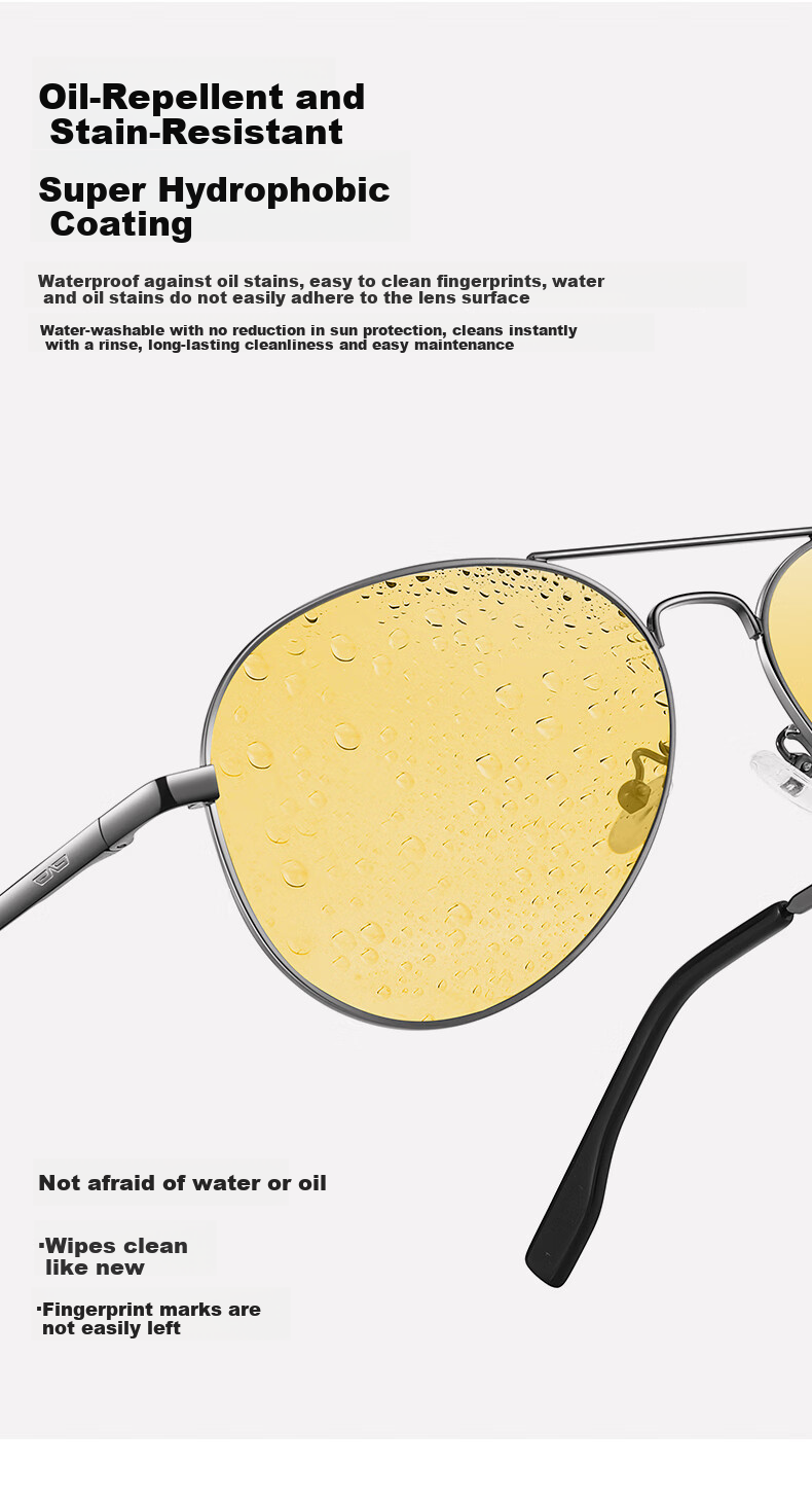 CAPONI Photochromic Night Vision Sunglasses Day and Night Use Polarized Driving Glasses for Men and Women Anti-Glare 11