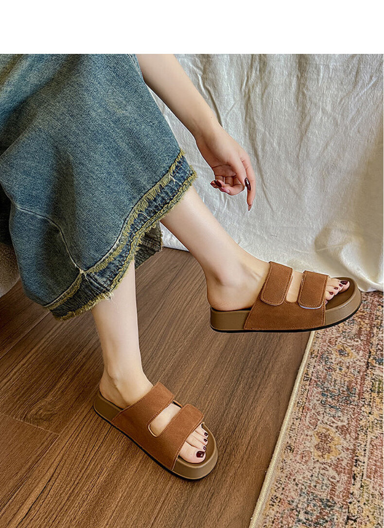 YUZHAOLIN Women's Birkenstock Style Summer Fashion Fairy Casual Thick Sole Slide Sandals 8