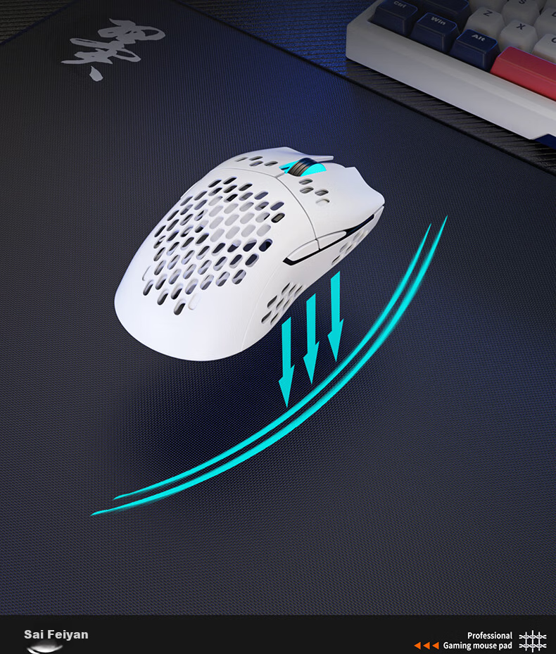 Saifeiyan Wing Series Gaming FPS Mouse Pad Waterproof Fine Surface Neutral Slightly Smooth CS:GO Valorant Special Edition Wing-Silver Star Gray 480x400x4mm Waterproof Fine Surface 12