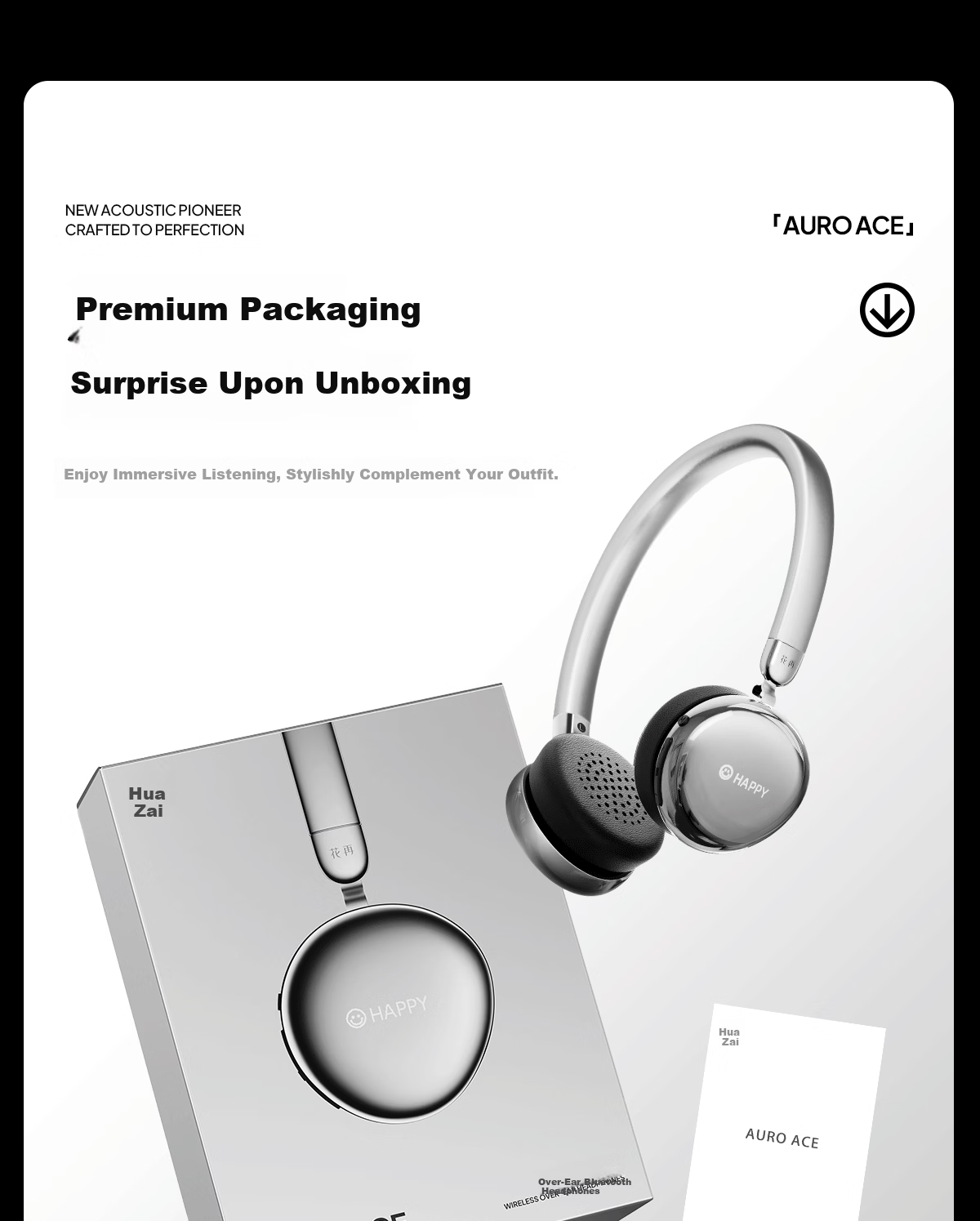 EDIFIER Auro Ace Over-Ear Bluetooth Headphones with Lyrics Display, Trendy Small Headphones, DIY Creative Support, Fashionable Stylish Design, Mother-of-Pearl Gold 11