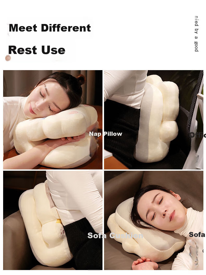 AVIVI Nap Pillow, Office Small Pillow, Nap Aid, Face-Down Pillow, Hugging Pillow, Sleeping Pillow, Face-Down Pillow, Cushion, Sunflower Pink 14