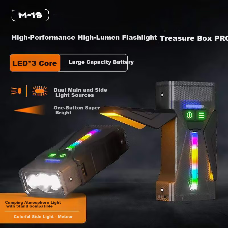 Cavalry Rechargeable Outdoor High-Intensity Floodlight Multifunctional Camping Inspection Work Light Mini Portable Flashlight