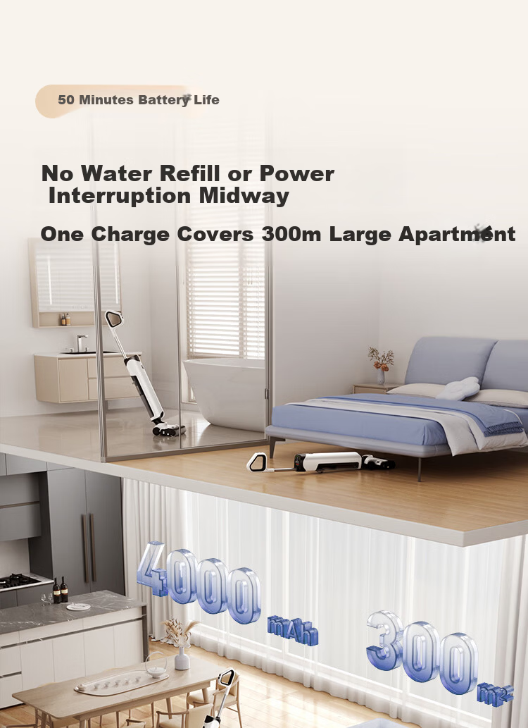 JD Jingzao Little Orca Plus Floor Washer 21KPa Suction 100℃ Hot Water Cleaning Wireless 3-in-1 Home Mop Vacuum Self-Cleaning Floor Cleaner Mother's Day Gift for Mom 23