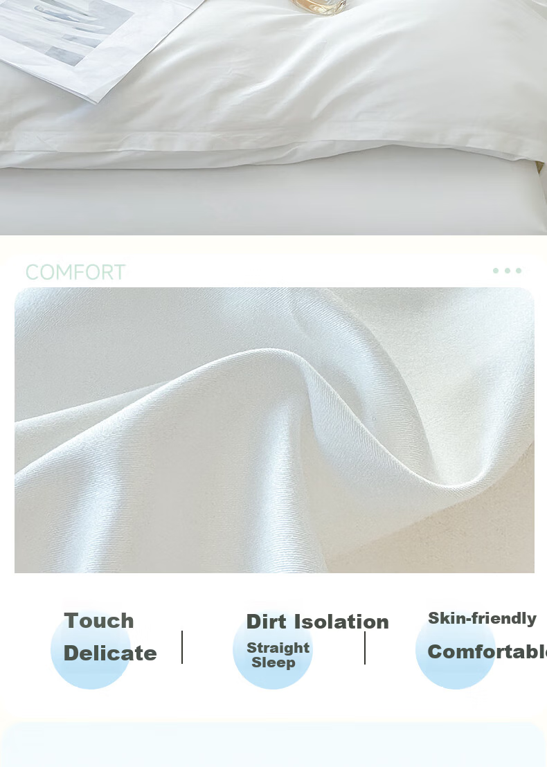 Qihaiqiu Disposable 4-Piece Bedding Set Thickened Disposable Bed Sheet and Duvet Cover Portable Hotel Double Travel Business Trip 5