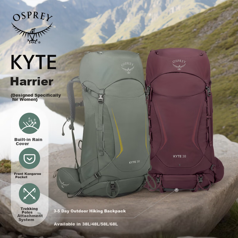 OSPREY Talon Outdoor Heavy-Duty Hiking Backpack Women's Professional Large Capacity Small Talon Daypack Khaki Green WXS/S