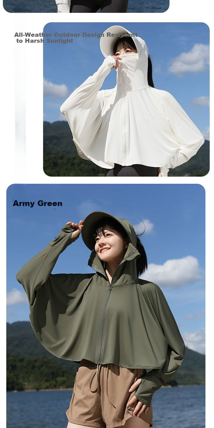 Combo Women's Summer Thin UV Protection Sun Shirt Mesh Loose Shawl Ice Silk European Style Sun Protection Skin Jacket 12
