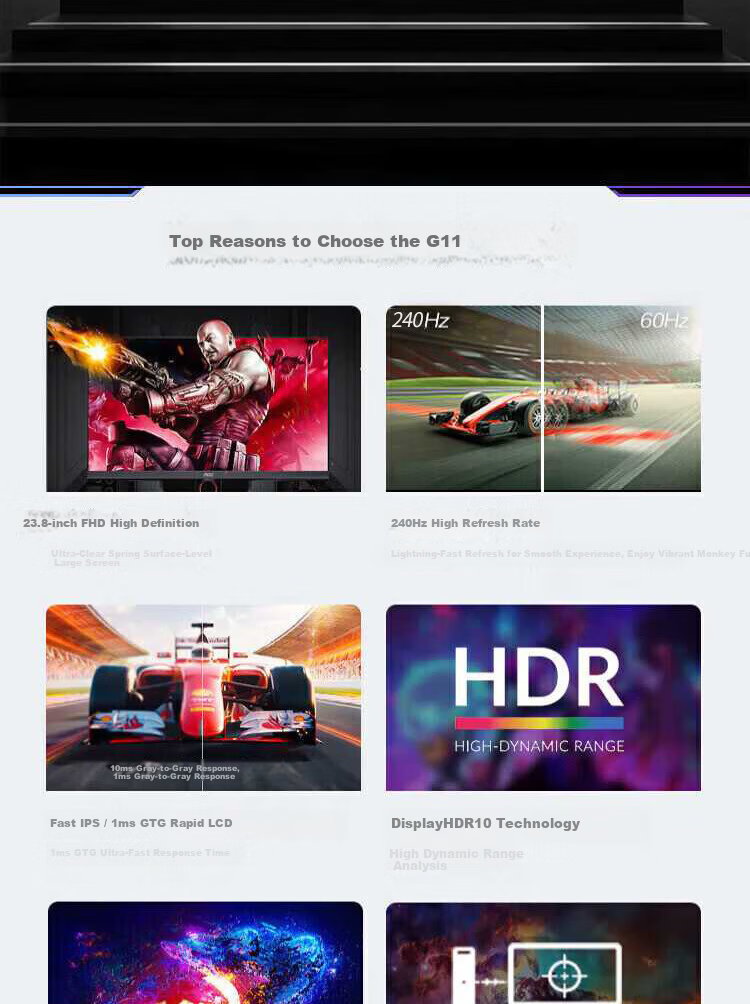 AOC 24.5-inch Native 300Hz Overclocked 310Hz Gaming Monitor Fast IPS HDR400 0.3ms Response Hardware Low Blue Light Display 25G40SE 2