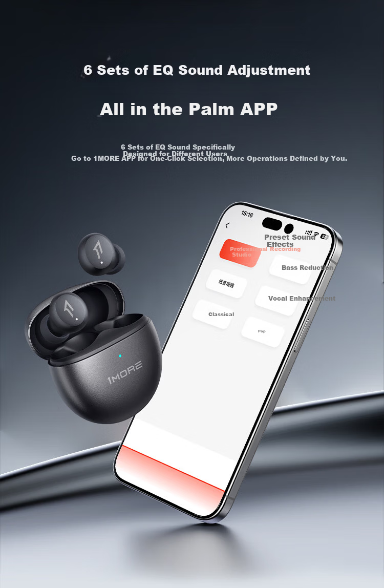 1MORE Q50 Mini Pro Bluetooth Earbuds 2026 Latest Noise Cancelling In-Ear Sleep Earphones Pain-Free Side Sleep Call Noise Reduction Long Battery Life 8
