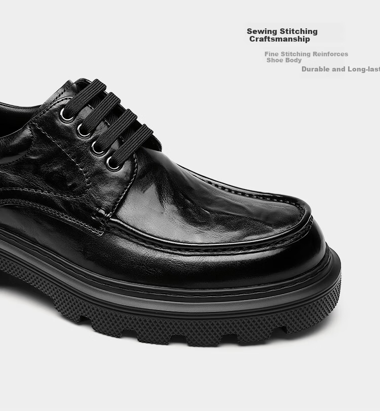 Goldlion Men's Business Dress Shoes Thick Sole Height Increasing Wedding Shoes G567530250AAA Black Size 44 [Spring Summer New] 11
