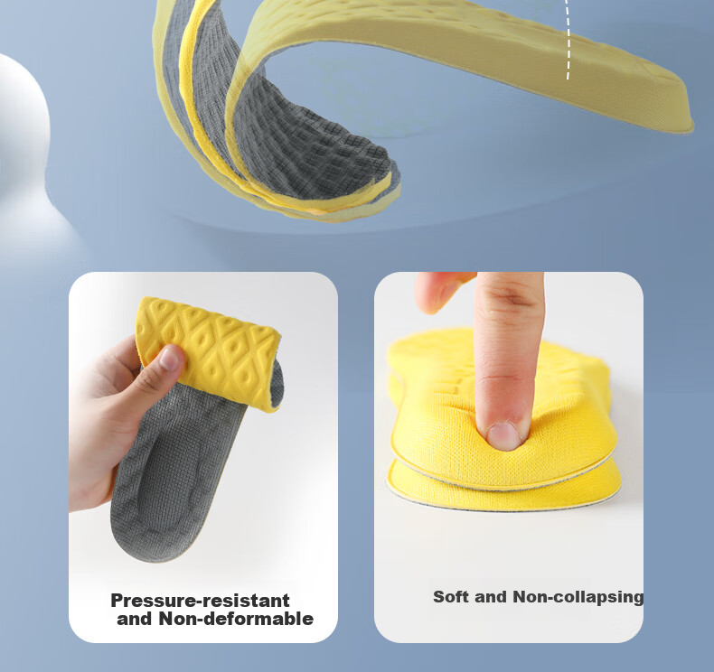 FOOTOPPO Latex Insoles Men Sports Shock Absorption Soft Elastic Thickened Military Training Insoles Women 5