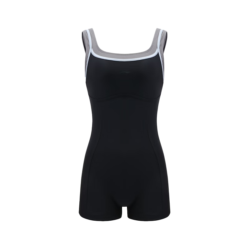 LI-NING Women's Premium 2026 New Strappy One-Piece Square-Leg Professional Training Swimsuit Adult Female