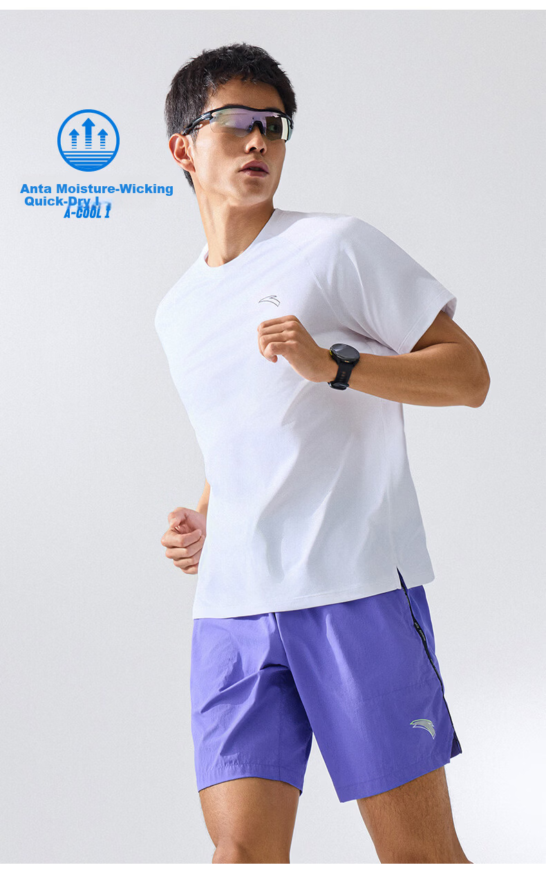 Anta Quick-Dry Master C5 Zero Pressure T Men's Summer New Breathable Sports Short Sleeve T-Shirt Running Shirt 1
