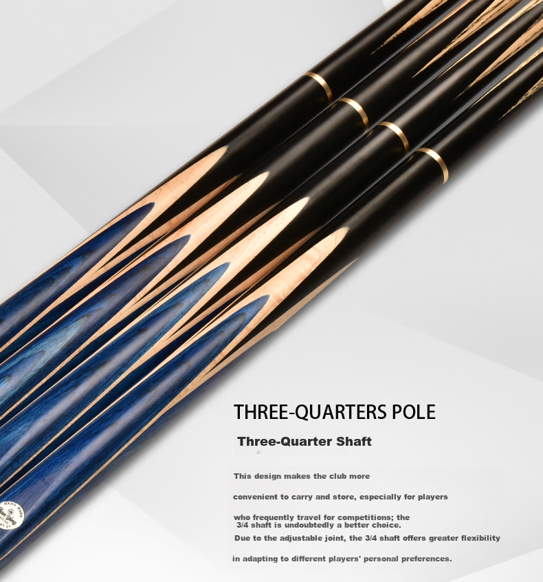 Jianying Billiard Cue Small Tip Chinese Black 8 Eight-Ball English Snooker White Waxwood Split Universal Pool Cue Blue Dragon 10