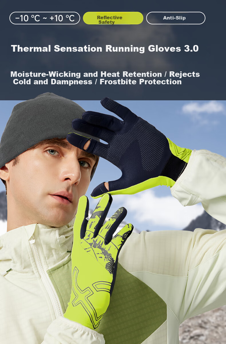 Feibit Thin Fleece Gloves 3.0 Unisex Running Outdoor Warm Touchscreen Cycling Cold-Resistant Classic Black S 1