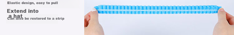 Anxiaoxia Disposable Head Cover Kitchen Dustproof Strip Cap Mesh Cap Non-woven Dustproof Hat White 100pcs/Pack 14