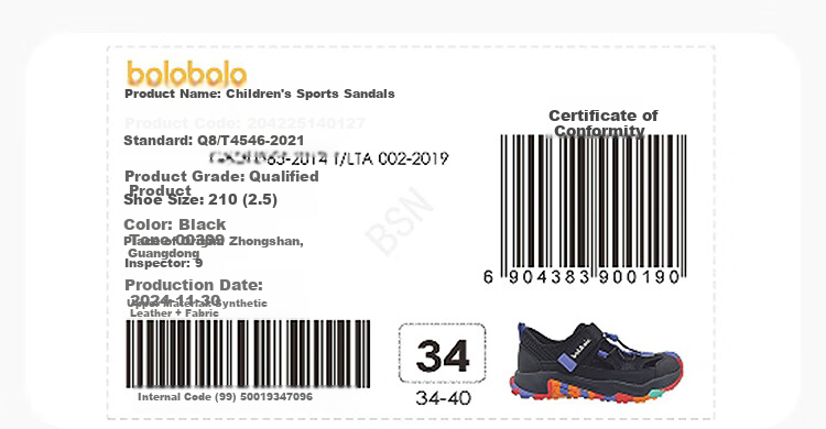 Balabala Boys' Sports Breathable Sandals Summer New Shoes [Mall Same Style] 13