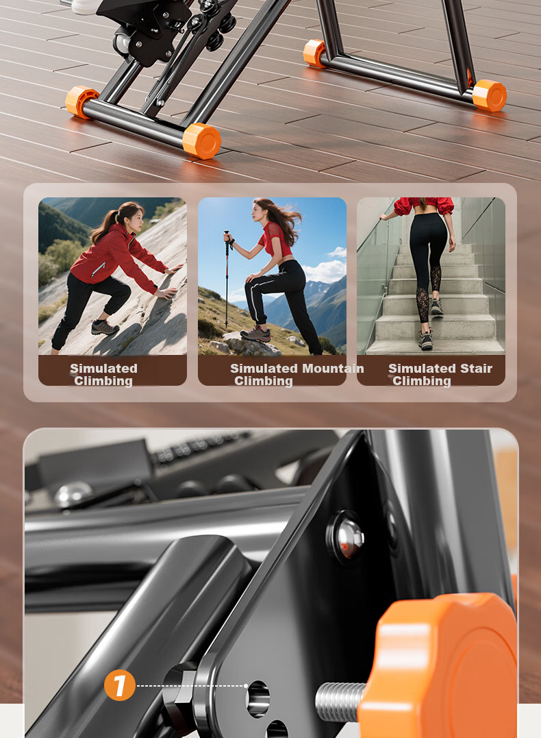 HUAYA Multifunctional Stair Climber Home Silent Foldable Stepper Stair Climbing Fitness Equipment 4